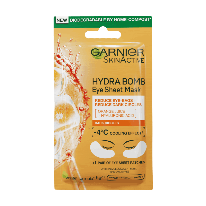 Garnier Hydra Bomb Hyaluronic Acid + Orange Extract Eye Sheet Mask